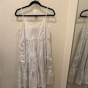 Abercrombie & Fitch White Spaghetti Strap Dress